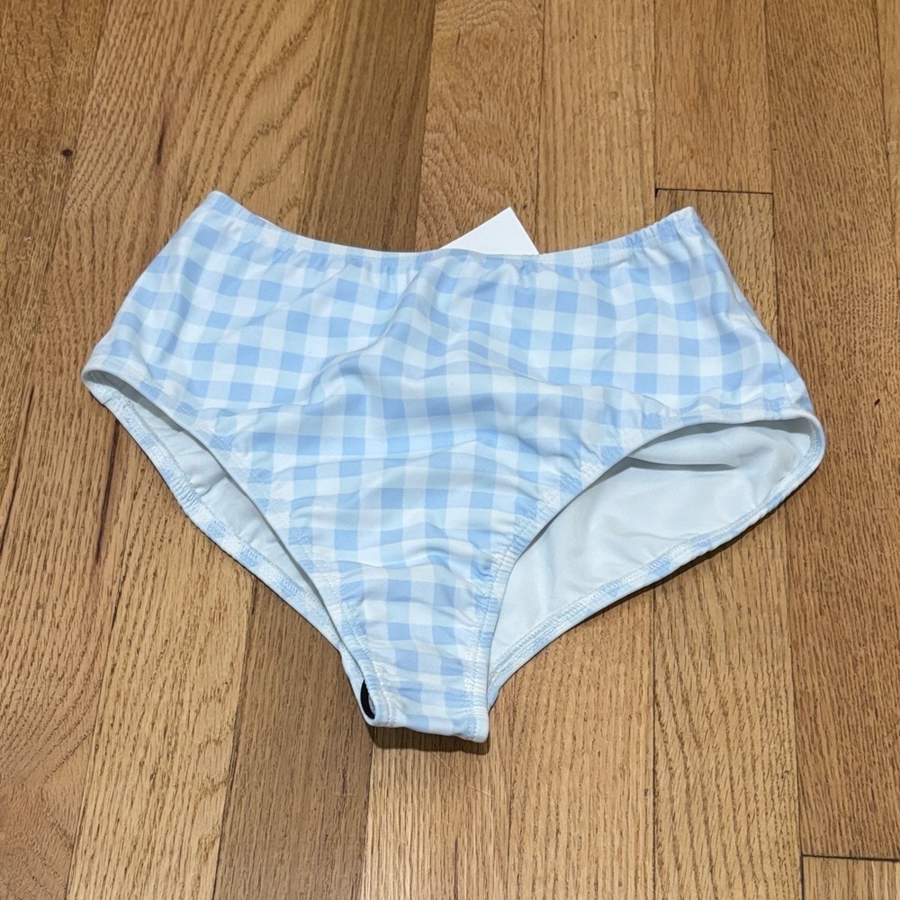 New NWT SLEEPER gingham high waist swim bottoms size xs